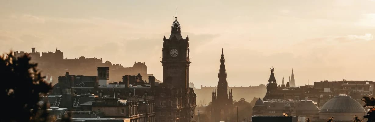 A skyline view of the city of Edinburgh